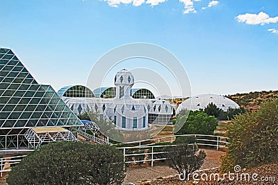 Outside the Biosphere 2 in Tucson Arizona Editorial Stock Photo